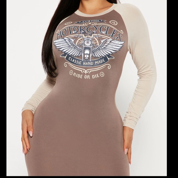 Taupe mini dress - Picture 3 of 4